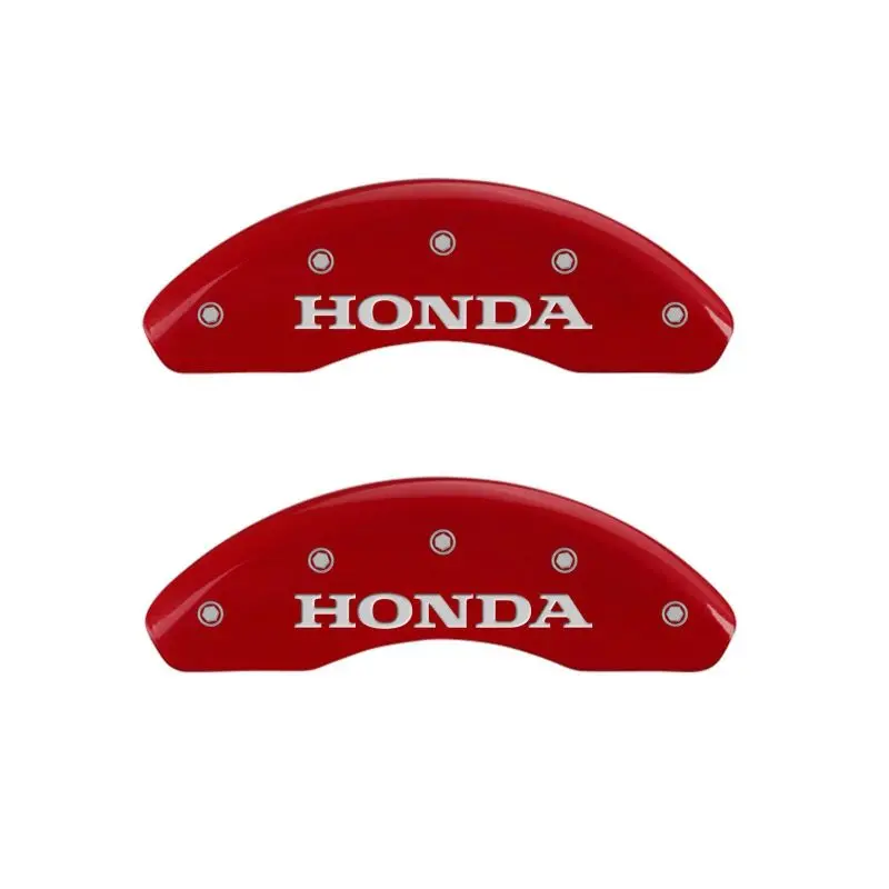 Mgp 4 Caliper Covers Engraved Front Honda Engraved Rear H Logo Red Finish Silver Ch 1