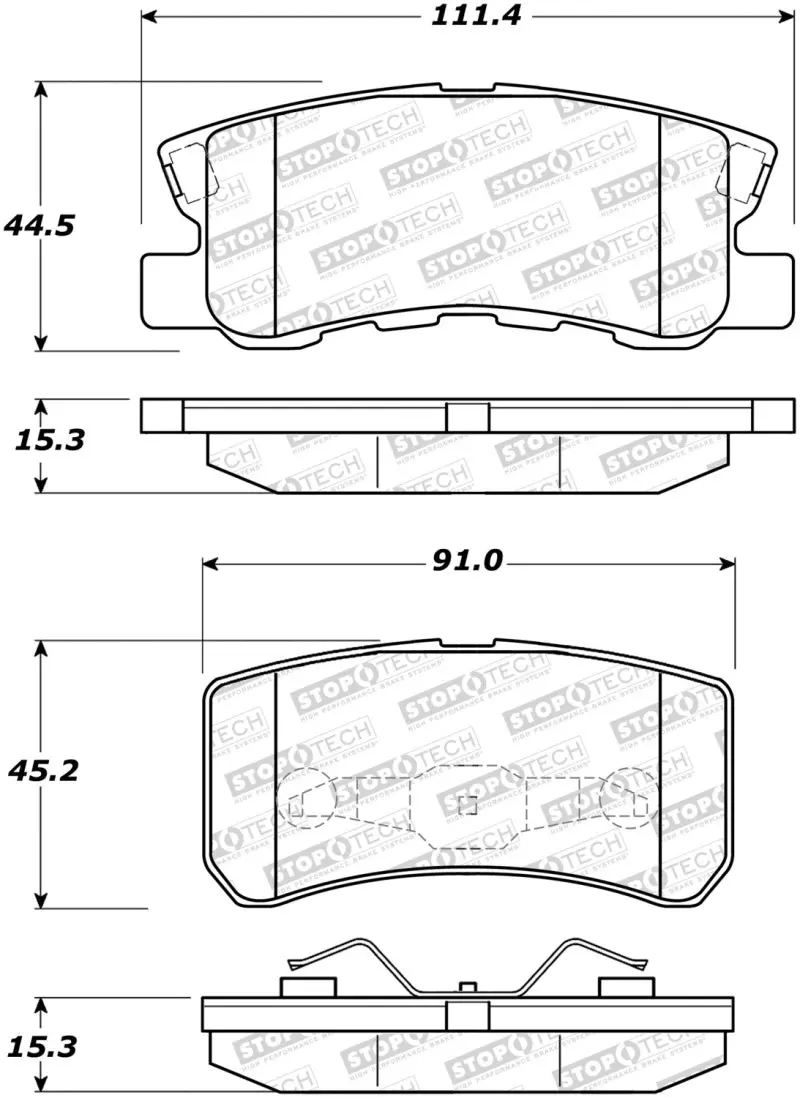Stoptech Street Performance Brake Pads For Daily Driving And Light Track Use 1