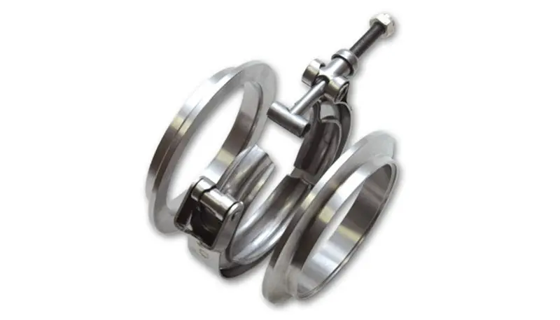 Vibrant T304 Stainless Steel V-Band Flange Assembly – Includes Two Flanges And One Clamp For 2.5-Inch Od Tubing 1