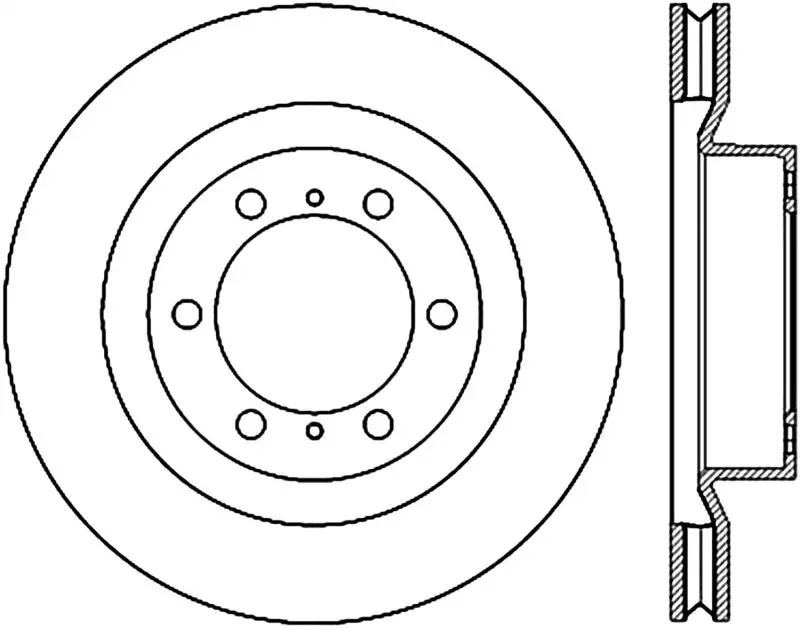 Stoptech Cryo-Treated Slotted Front Right Sport Brake Rotor For 2010–2017 Lexus Gx460 & Toyota 4Runner 1