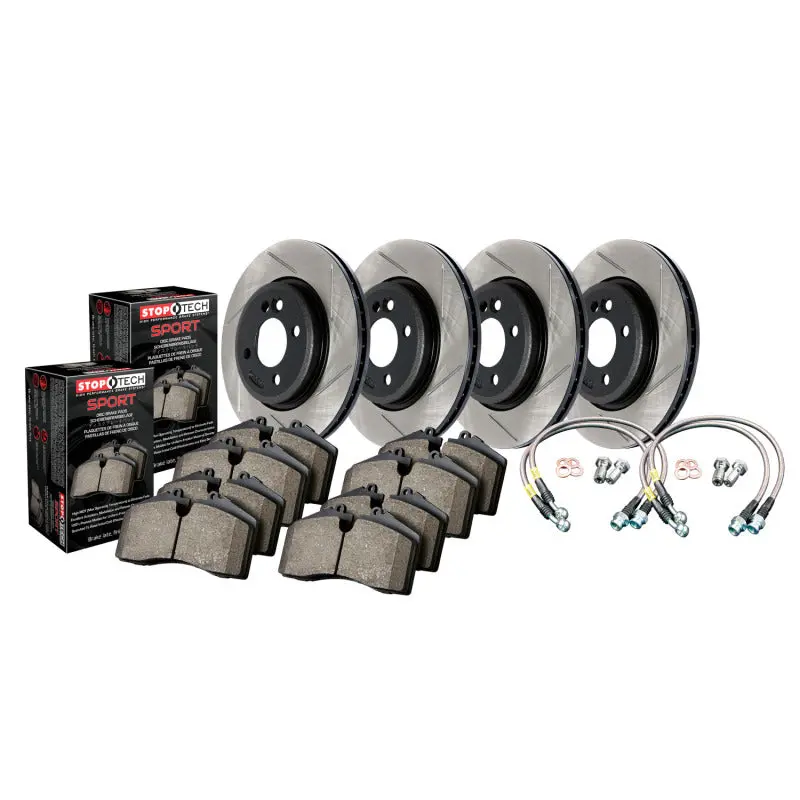 Stoptech 7/98-01 Subaru Impreza Rs Coupe/Sedan (Exc Wrx) Four Wheel Slotted Sport Brake Kit 1